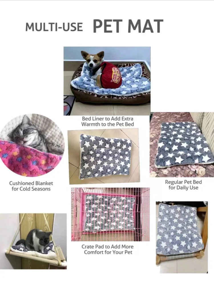 Warm Plush Pet Sleeping Mat For Cats & Dogs