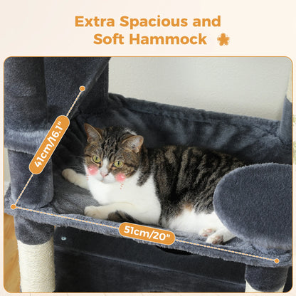 Large Multi-Level Cat Tree Tower With Scratching Posts