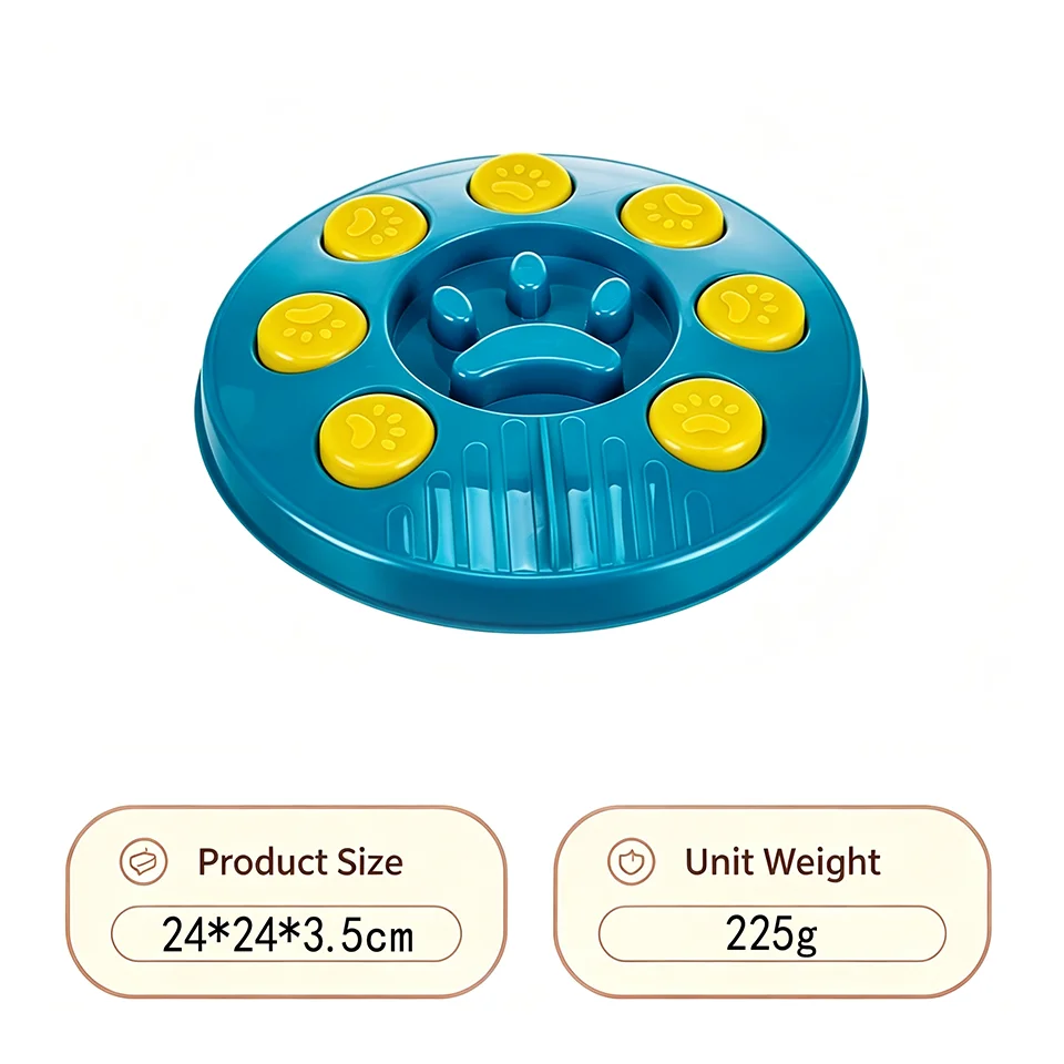 Interactive Dog Puzzle Slow Feeder Toy With Food Dispenser