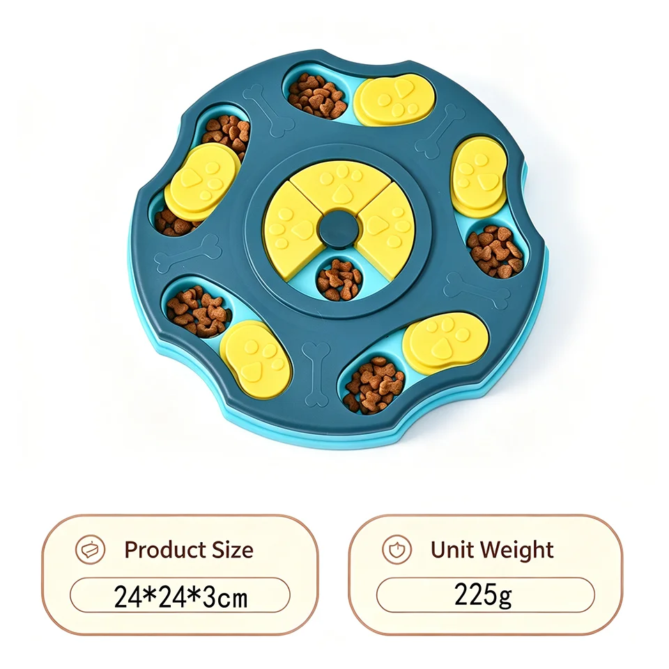 Interactive Dog Puzzle Slow Feeder Toy With Food Dispenser