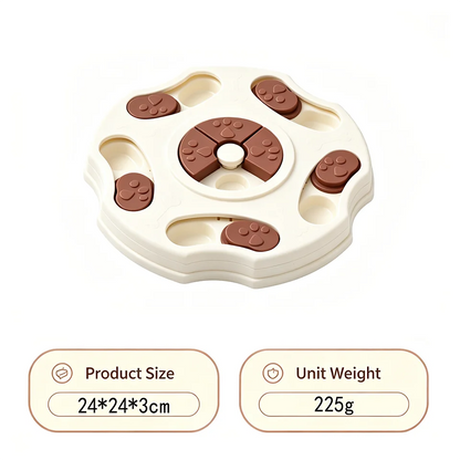 Interactive Dog Puzzle Slow Feeder Toy With Food Dispenser