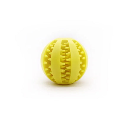 Treat Dispensing Rubber Dog Toy Ball For Chewing & Training