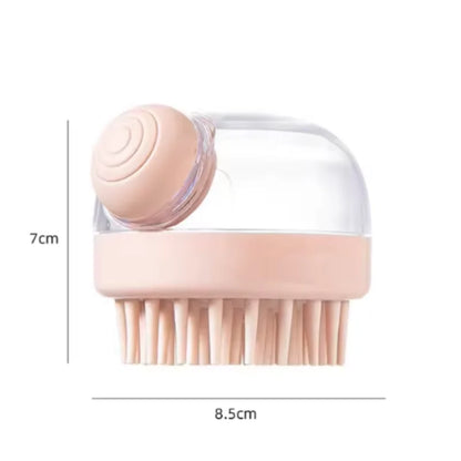 Silicone Dog Bath Massage Brush Glove With Shampoo Dispenser