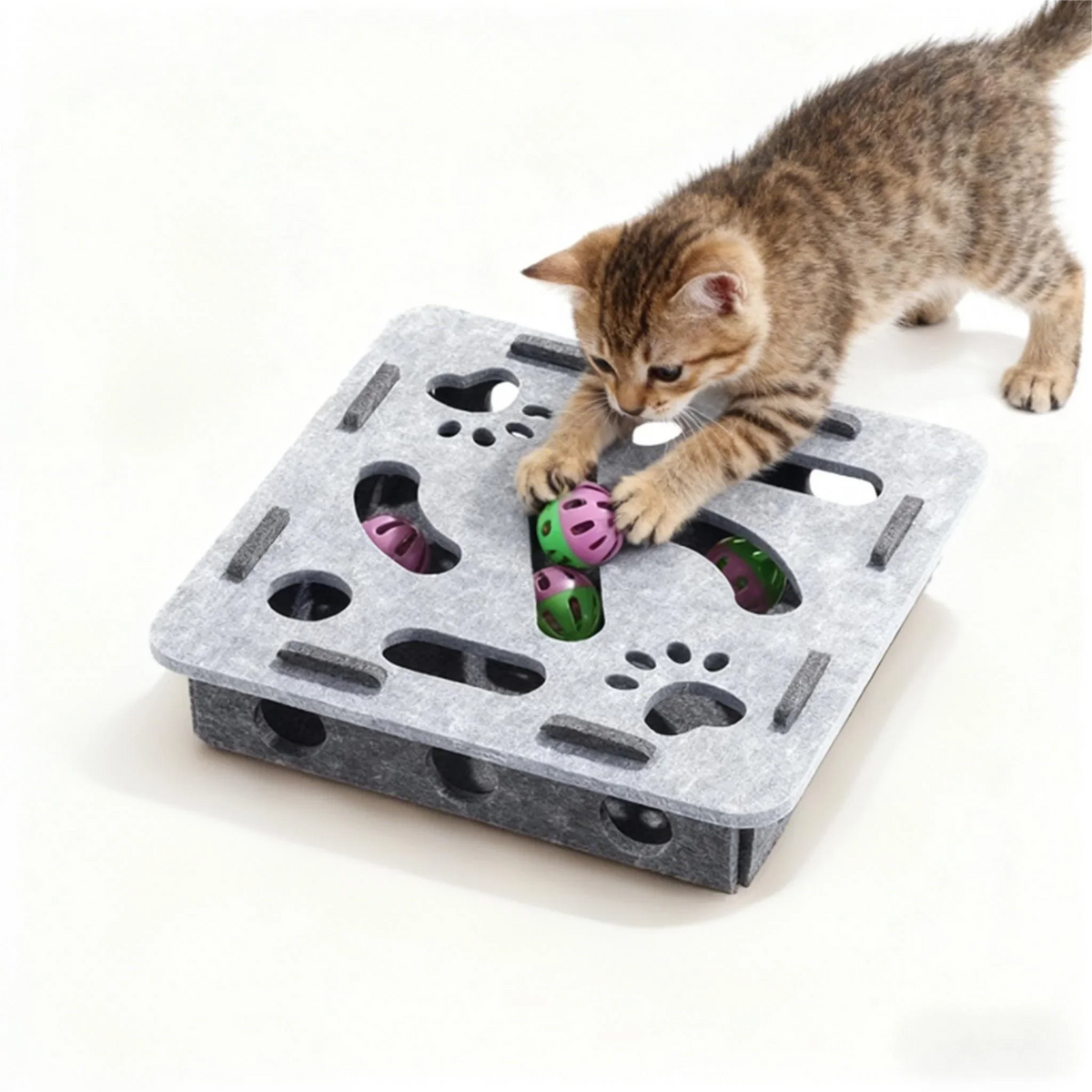 Interactive Cat Puzzle Hunting Toy Box With Ball