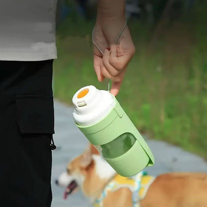 2-in-1 Travel Bottle – Dog Water Bottle with Food Container
