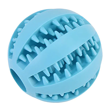 Treat Dispensing Rubber Dog Toy Ball For Chewing & Training