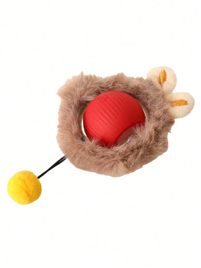USB Rechargeable Interactive Cat Hunting Ball Toy With Light