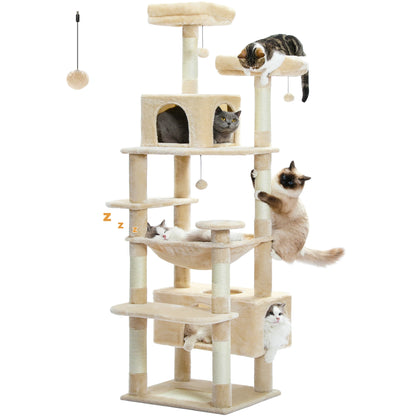 Large Multi-Level Cat Tree Tower With Scratching Posts