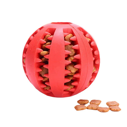 Treat Dispensing Rubber Dog Toy Ball For Chewing & Training