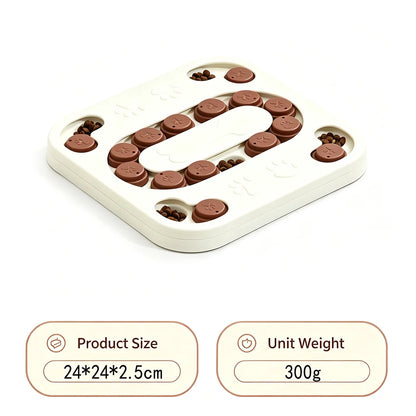 Interactive Dog Puzzle Slow Feeder Toy With Food Dispenser