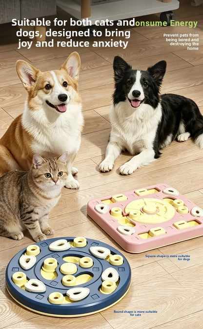 Interactive Puzzle Slow Feeder Toy For Dogs & Cats