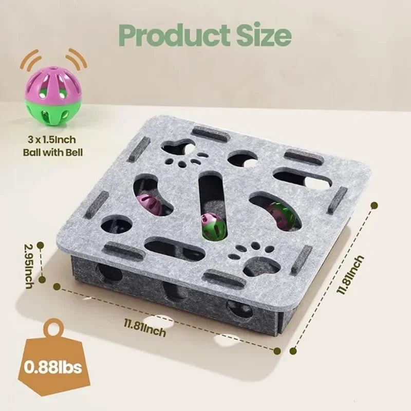 Interactive Cat Puzzle Hunting Toy Box With Ball