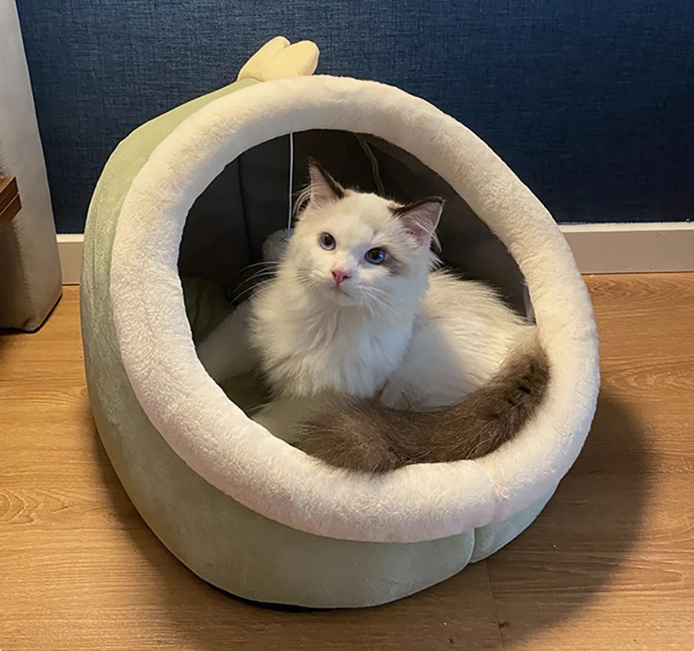 Deep Sleep Cave Cat Bed With Removable Cushion