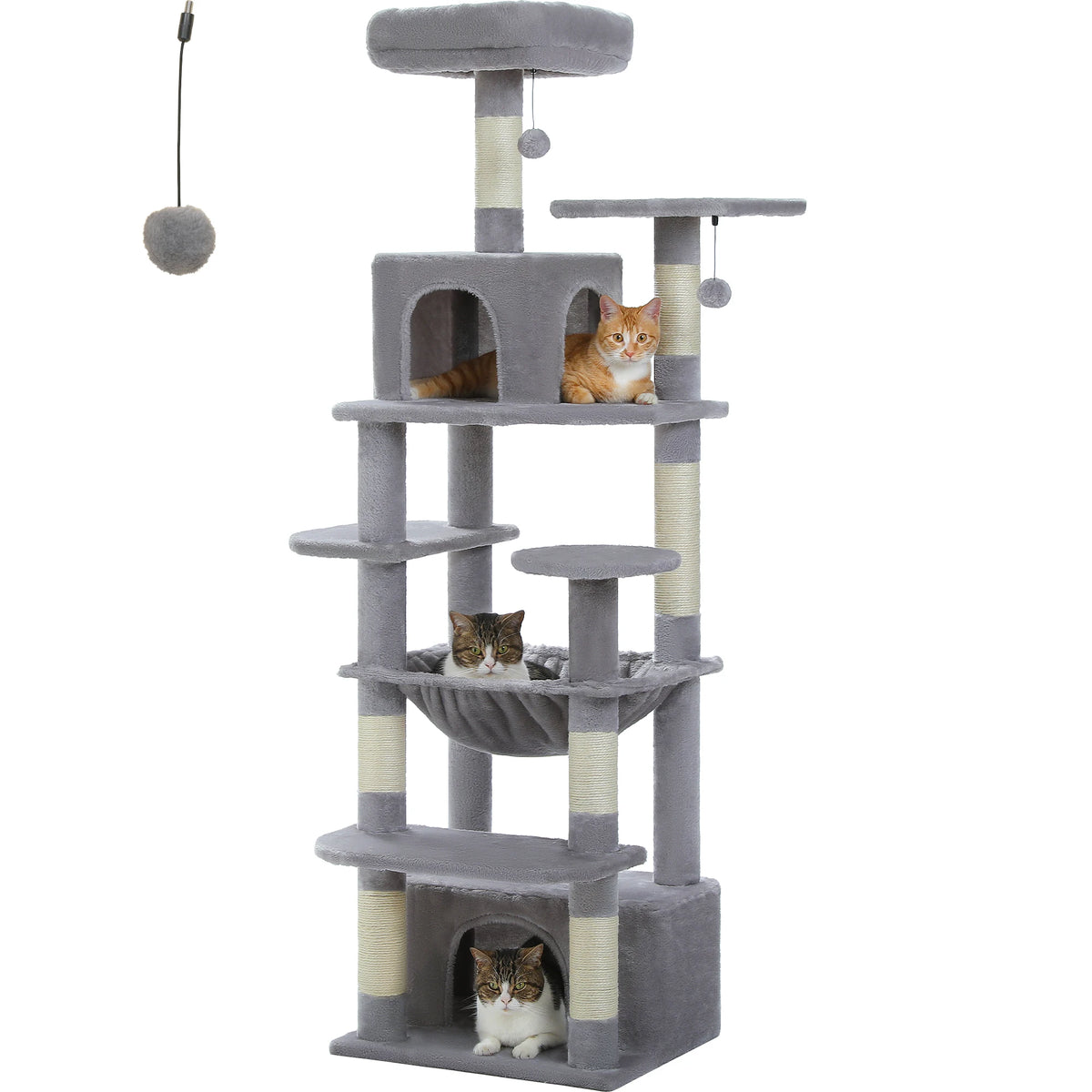 Large Multi-Level Cat Tree Tower With Scratching Posts