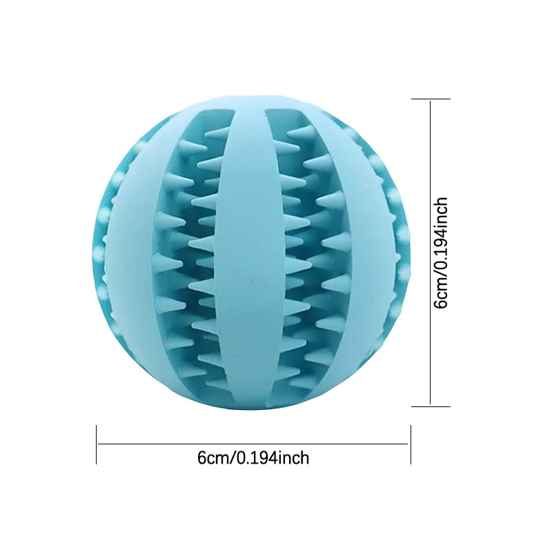 Treat Dispensing Rubber Dog Toy Ball For Chewing & Training