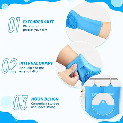 Silicone Pet Grooming Bath Glove For Dogs & Cats