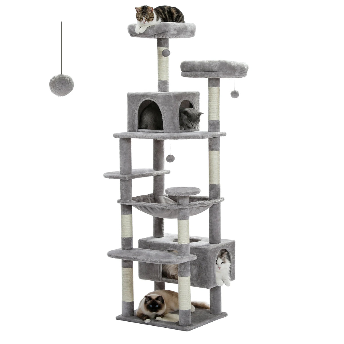Large Multi-Level Cat Tree Tower With Scratching Posts
