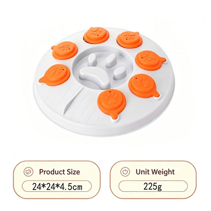 Interactive Dog Puzzle Slow Feeder Toy With Food Dispenser