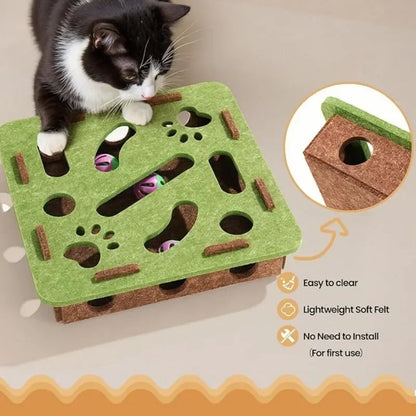 Interactive Cat Puzzle Hunting Toy Box With Ball
