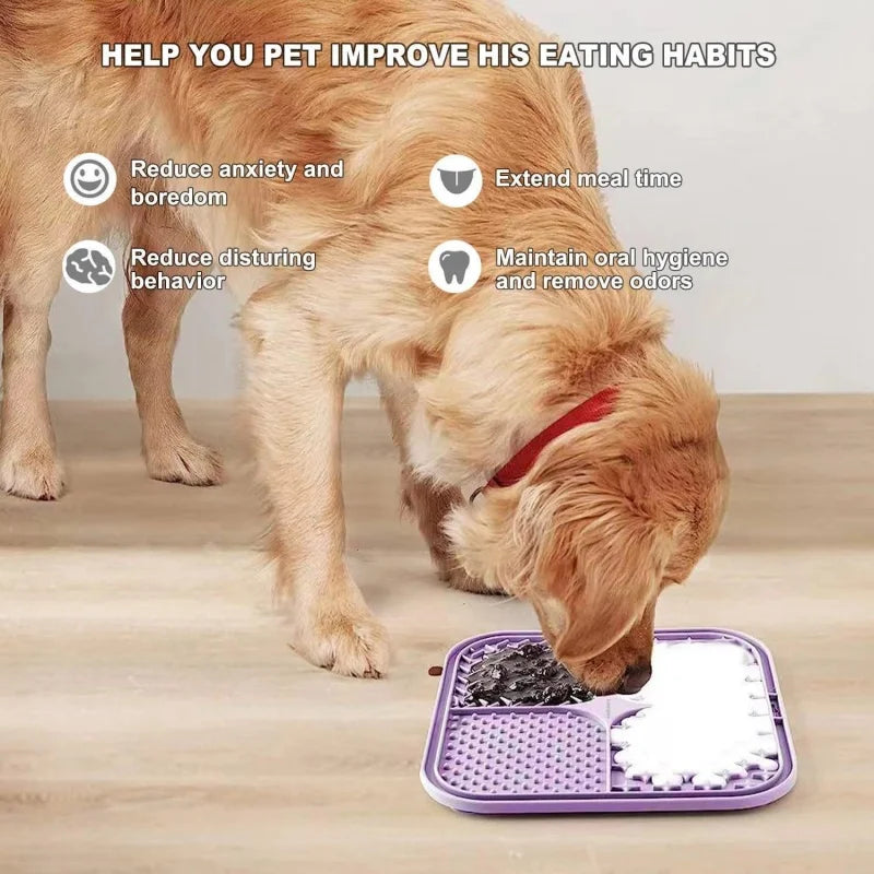 Slow Feeder Licking Mat For Dogs & Cats