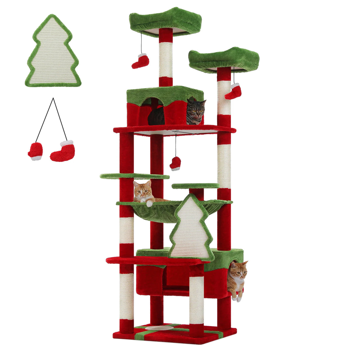 Large Multi-Level Cat Tree Tower With Scratching Posts