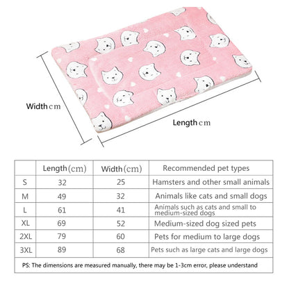 Warm Plush Pet Sleeping Mat For Cats & Dogs