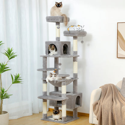 Large Multi-Level Cat Tree Tower With Scratching Posts