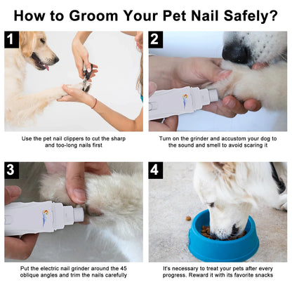 USB Rechargeable Electric Dog Nail Grinder Trimmer