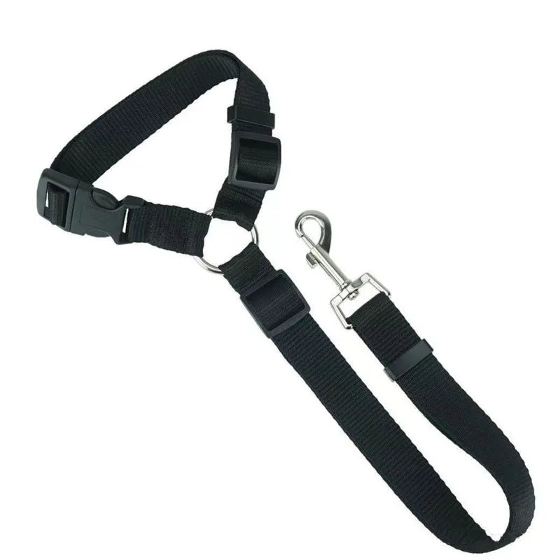 Adjustable Nylon Dog Car Seat Belt & Leash