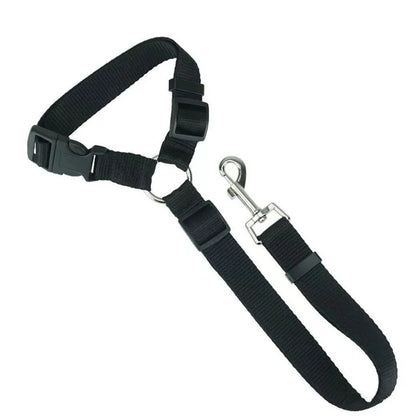 Adjustable Nylon Dog Car Seat Belt & Leash