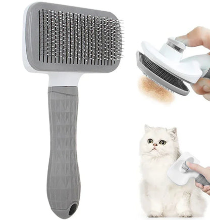 Pet Hair Remover Grooming Brush For Dogs & Cats