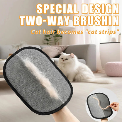 Portable Pet Hair Remover Grooming Glove For Cats