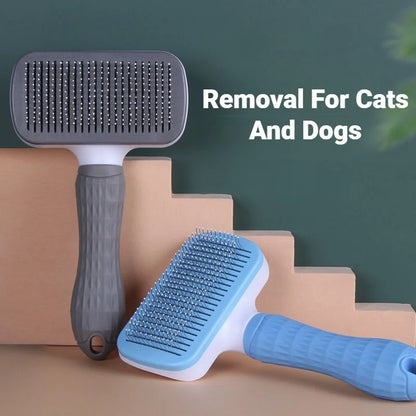 Pet Hair Remover Grooming Brush For Dogs & Cats