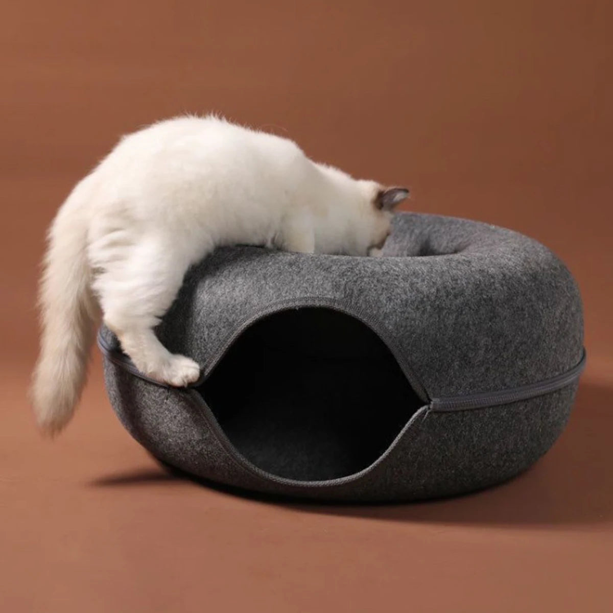 Felt Cat Tunnel Bed & Scratcher Nest For Cats