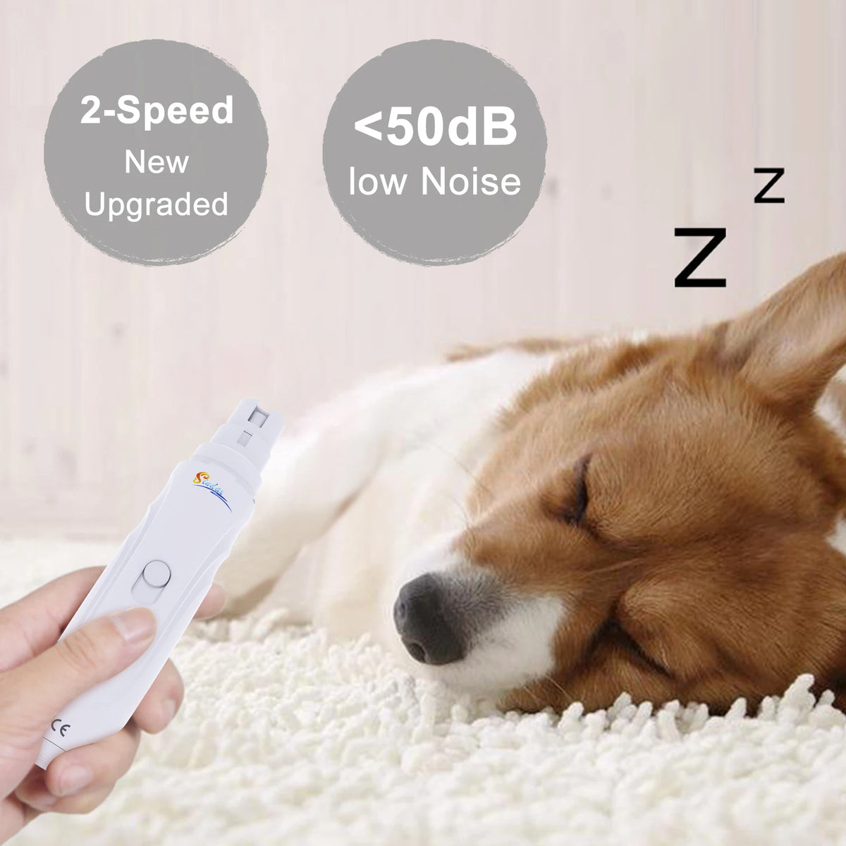 USB Rechargeable Electric Dog Nail Grinder Trimmer