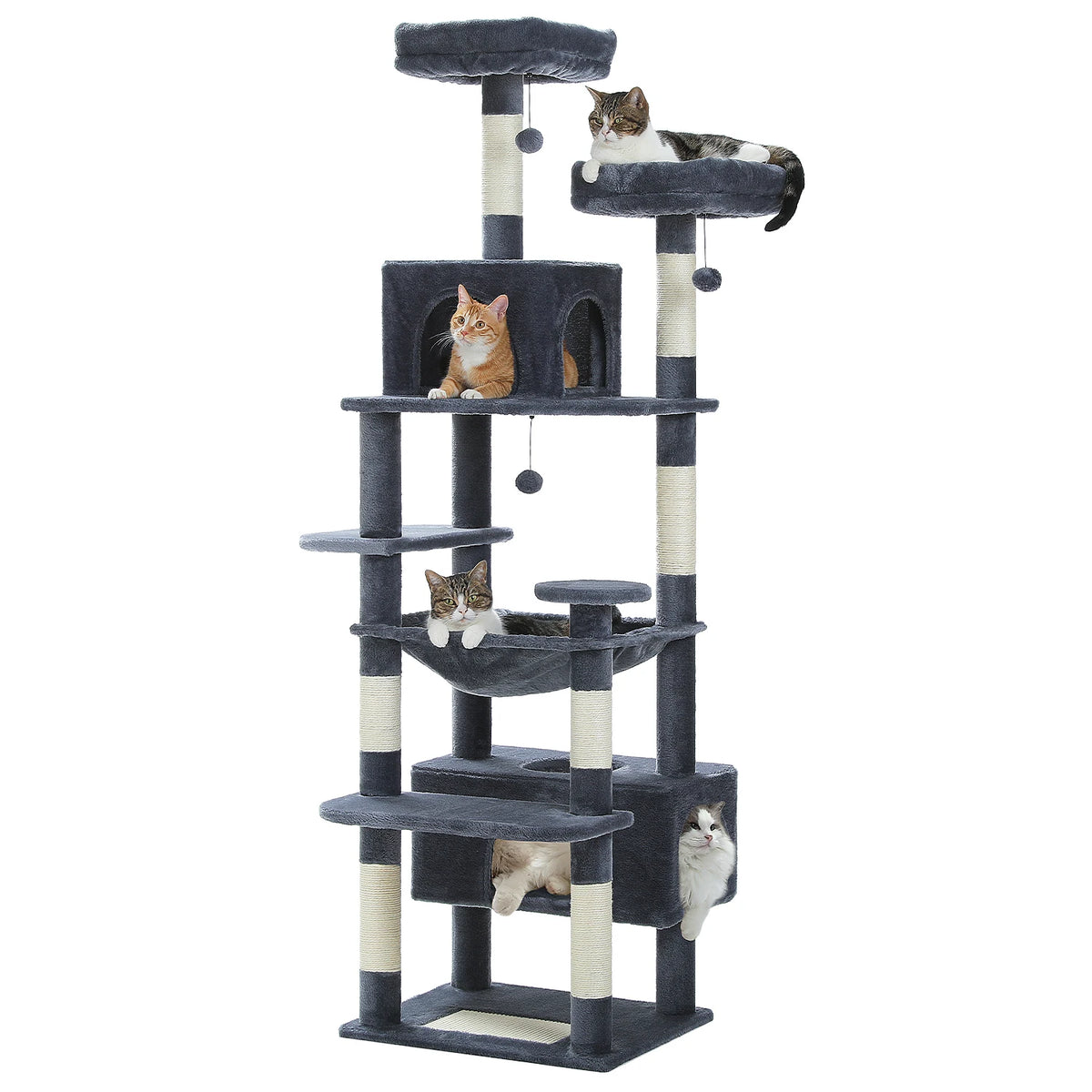 Large Multi-Level Cat Tree Tower With Scratching Posts