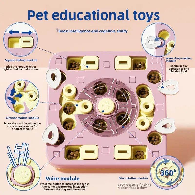 Interactive Puzzle Slow Feeder Toy For Dogs & Cats