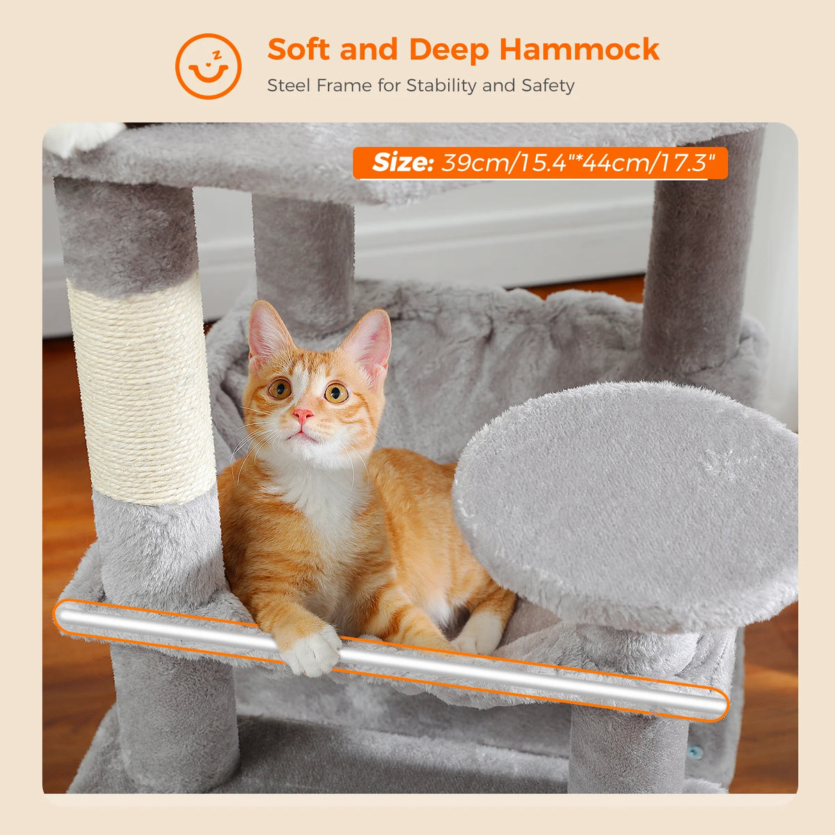 Large Multi-Level Cat Tree Tower With Scratching Posts