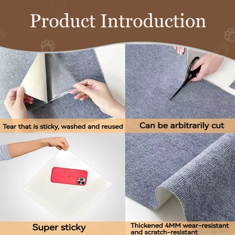 Self-Adhesive Cat Scratching Mat Furniture Protector
