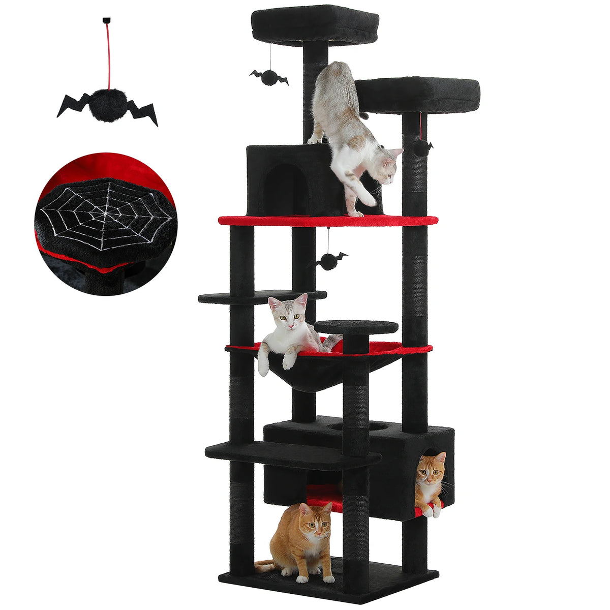 Large Multi-Level Cat Tree Tower With Scratching Posts