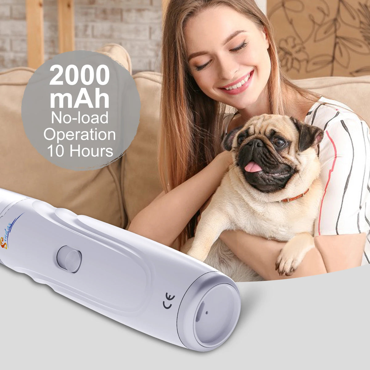 USB Rechargeable Electric Dog Nail Grinder Trimmer