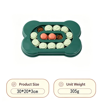 Interactive Dog Puzzle Slow Feeder Toy With Food Dispenser