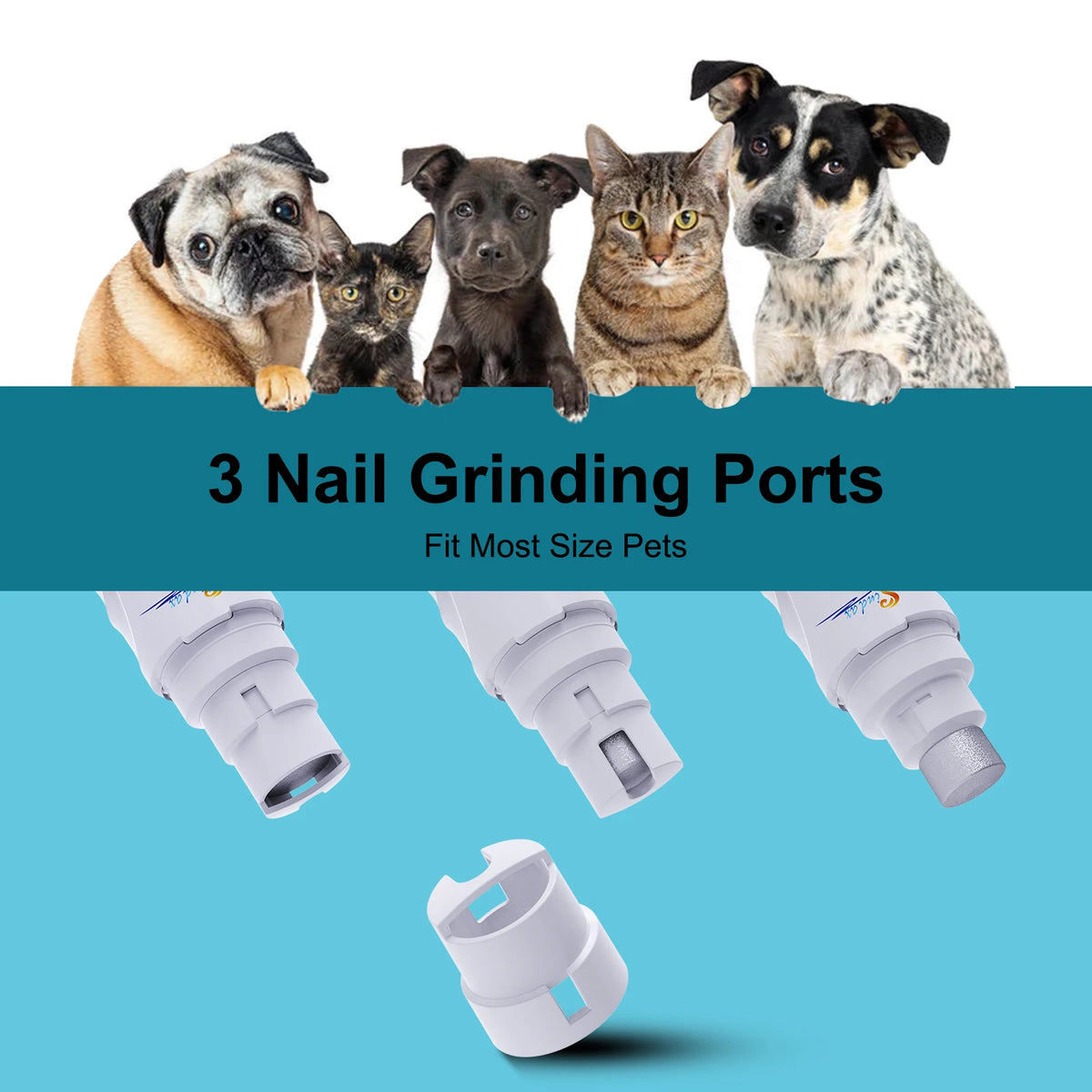USB Rechargeable Electric Dog Nail Grinder Trimmer