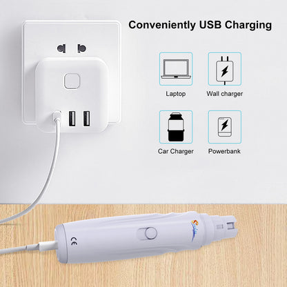 USB Rechargeable Electric Dog Nail Grinder Trimmer