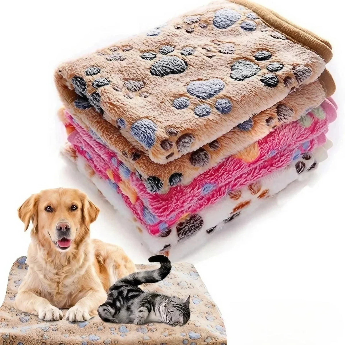 Soft Fleece Pet Blanket For Cats & Dogs