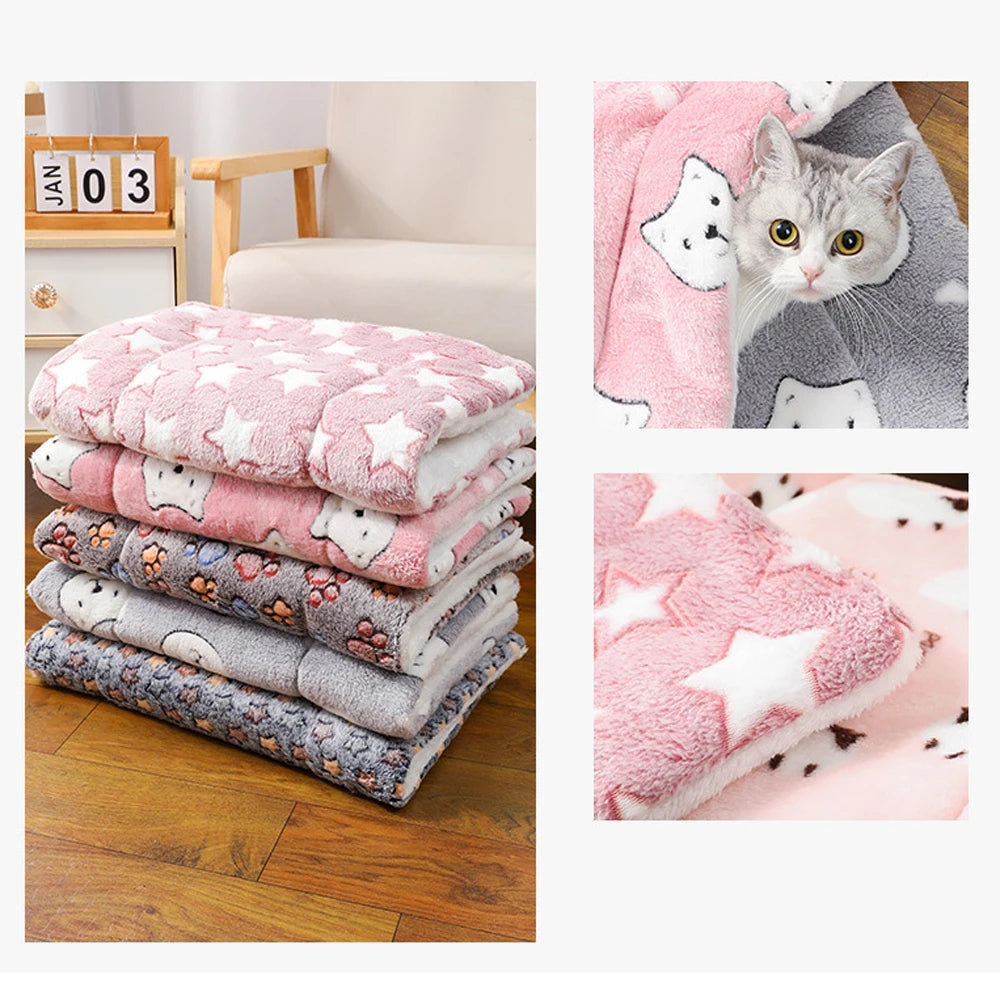 Warm Plush Pet Sleeping Mat For Cats & Dogs