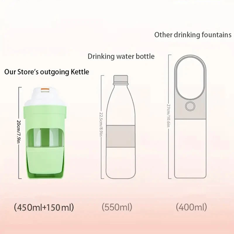2-in-1 Travel Bottle – Dog Water Bottle with Food Container
