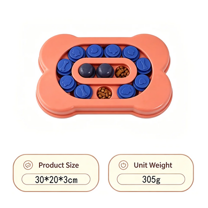 Interactive Dog Puzzle Slow Feeder Toy With Food Dispenser