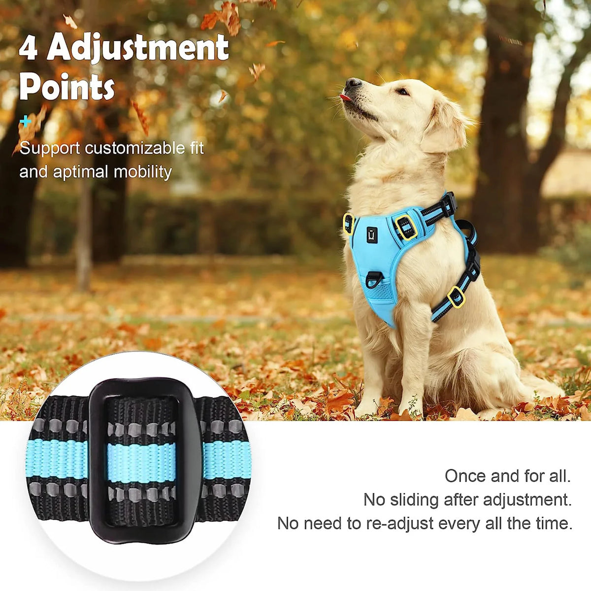 No Pull Adjustable Padded Dog Harness Vest