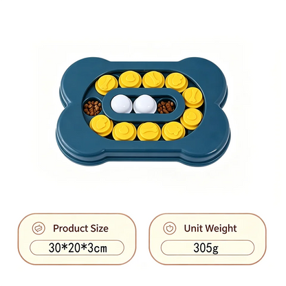 Interactive Dog Puzzle Slow Feeder Toy With Food Dispenser